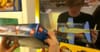 Lego Augmented reality kiosk shows package contents.