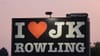 The "I ❤️ J.K. Rowling" billboard made a brief appearance in Vancouver, Canada