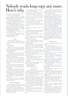 Nobody reads long copy anymore. Here's why.