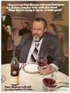 Paul Masson wine - Pinot Chardonnay and Cabernet Sauvignon, featuring Orson Welles - print, 1980