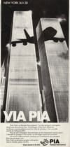 1979 PIA "New York 16 h 30" WTC Twin Towers plane crashing press ad