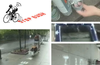 Dot-matrix printer bike uses bluetooth to write on pavement