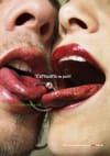 Aids info ad promotes monogamy with piercings