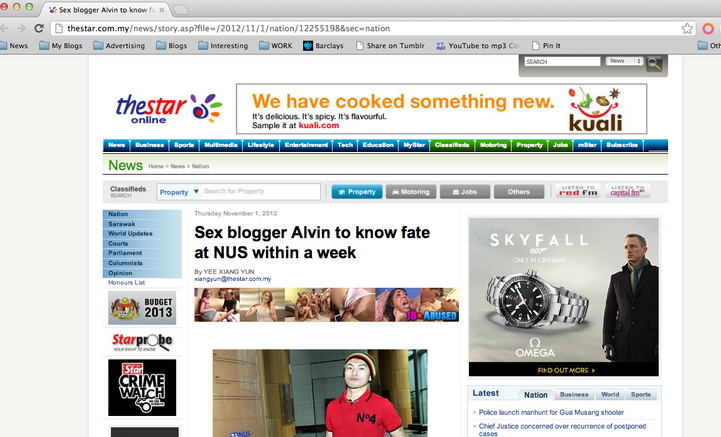 The trouble with Adsense - abusive porn ads on The Star news site [NSFW] |  Adland