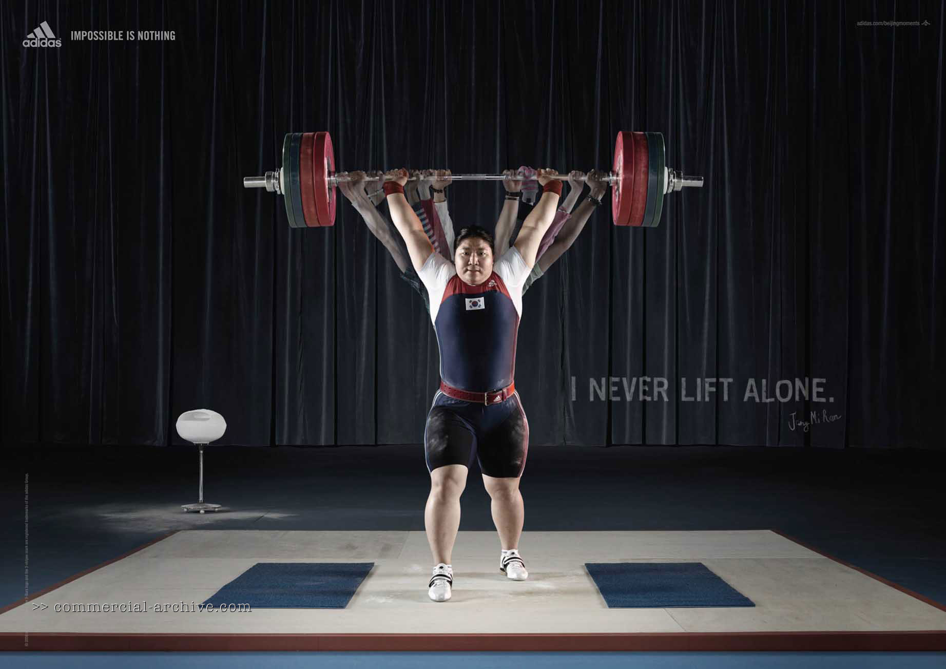 South Korean weightlifter Jang Mi Ran: " I never lift alone."