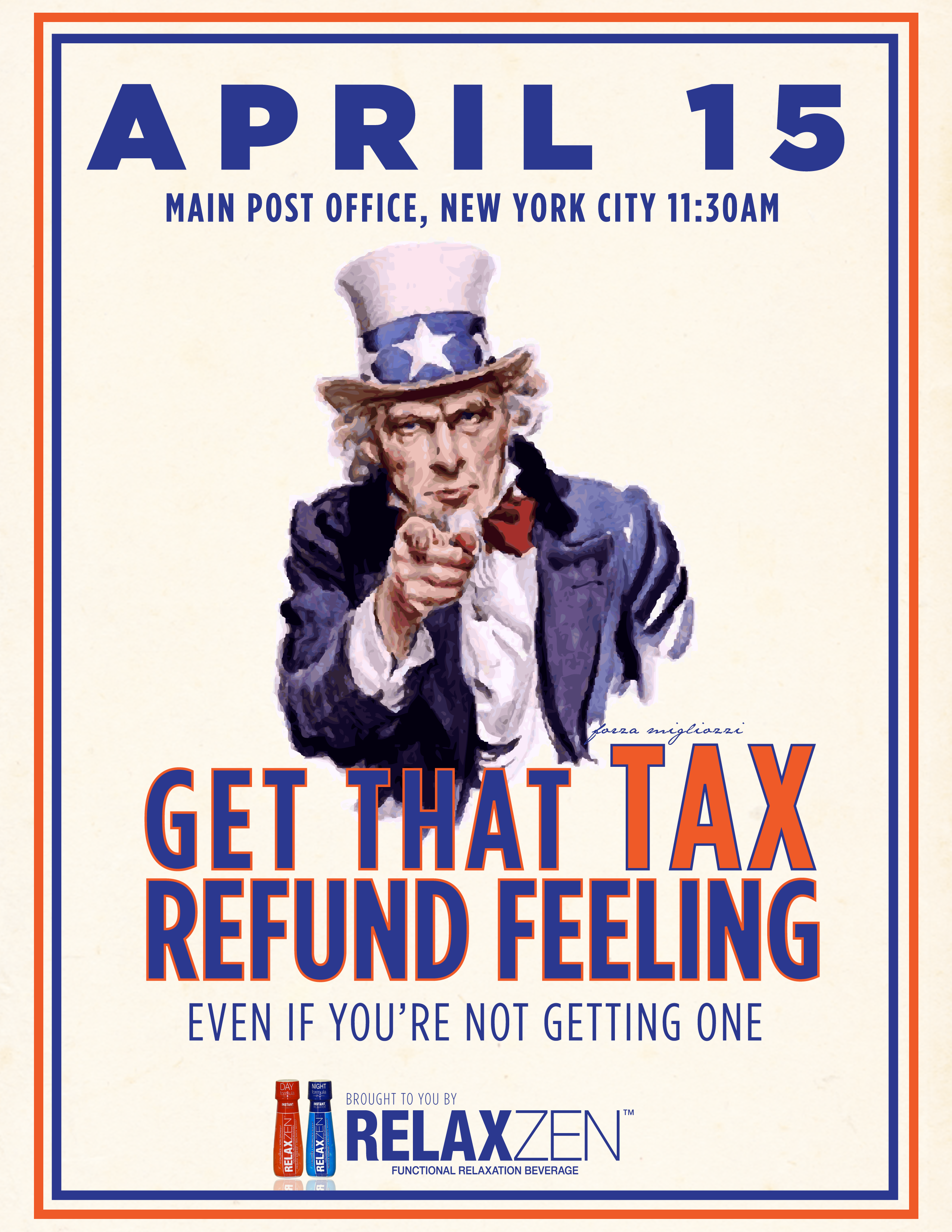 RelaxZen will give last minute tax filers that tax refund feeling.