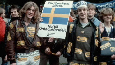4th october 1983, Sweden's at that point largest demonstration ever against "löntagarfonder"