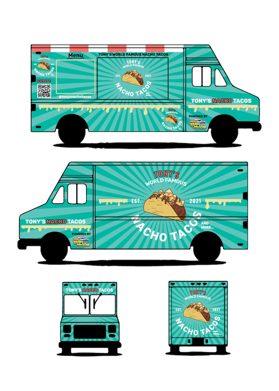 Image of Tony's Nacho Tacos Truck Vehicle Wrap by SpeedPro